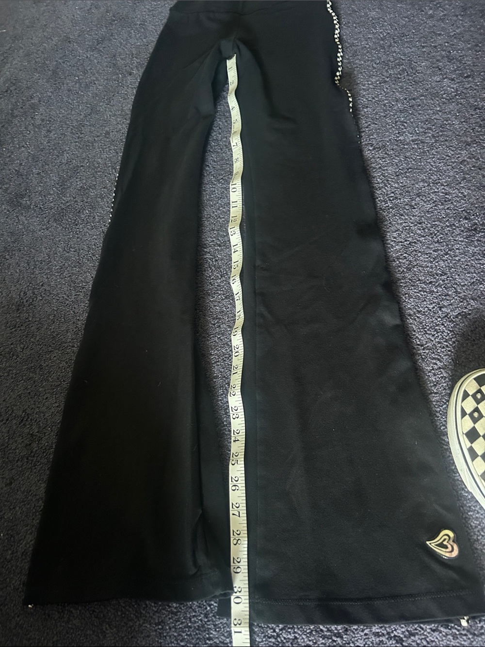 Black Chain-Trim Flared yoga Set - Picture 15 of 16